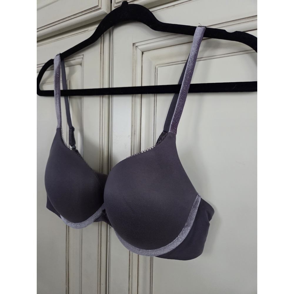 Victorias Secret Body By Victoria Perfect Shape Bra 36b Sparkle Glitter Straps - Picture 2 of 9